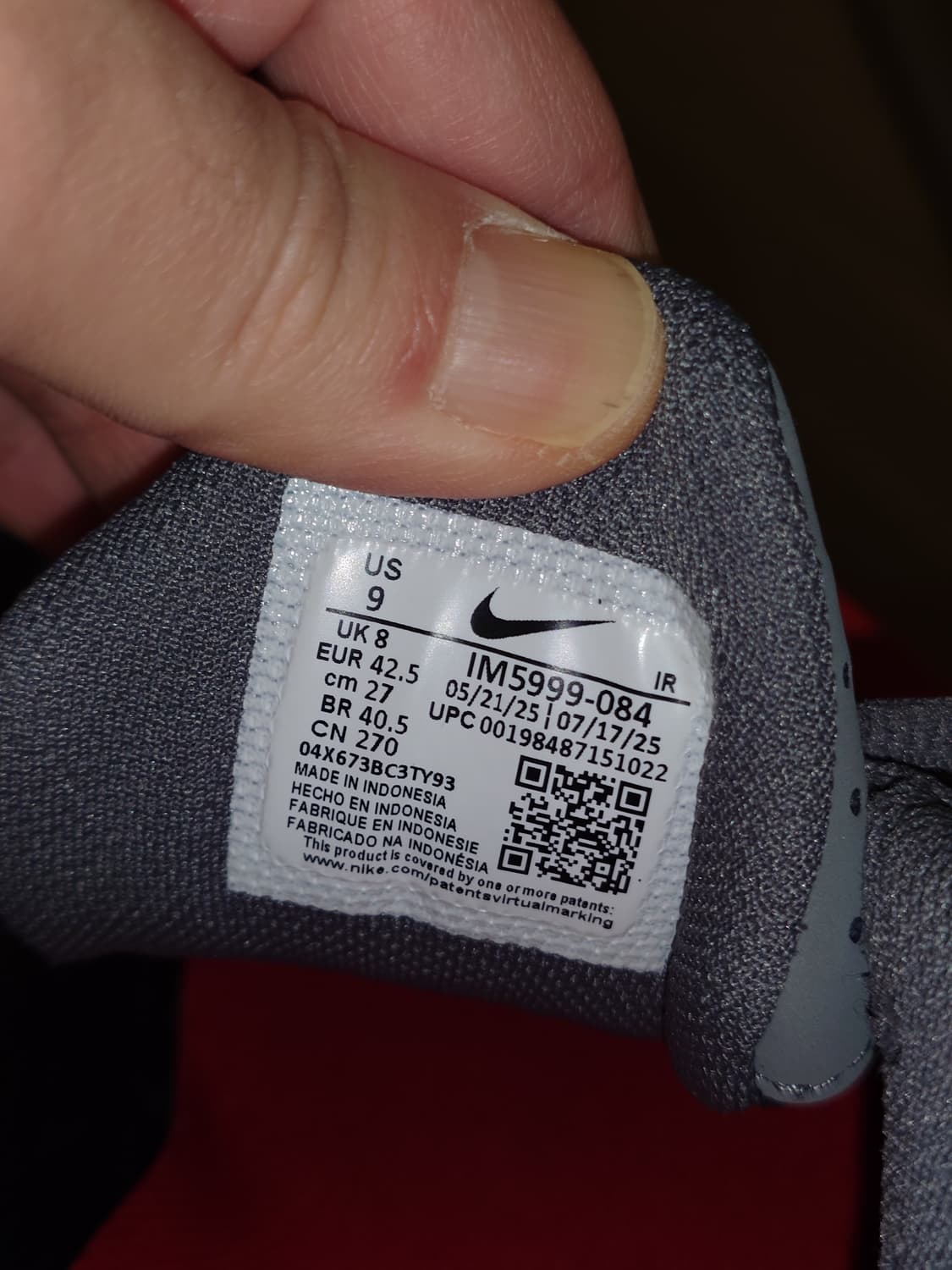 [270] 나이키 샥스 라이드2 스모크 그레이 유니버시티 레드 상품이미지5