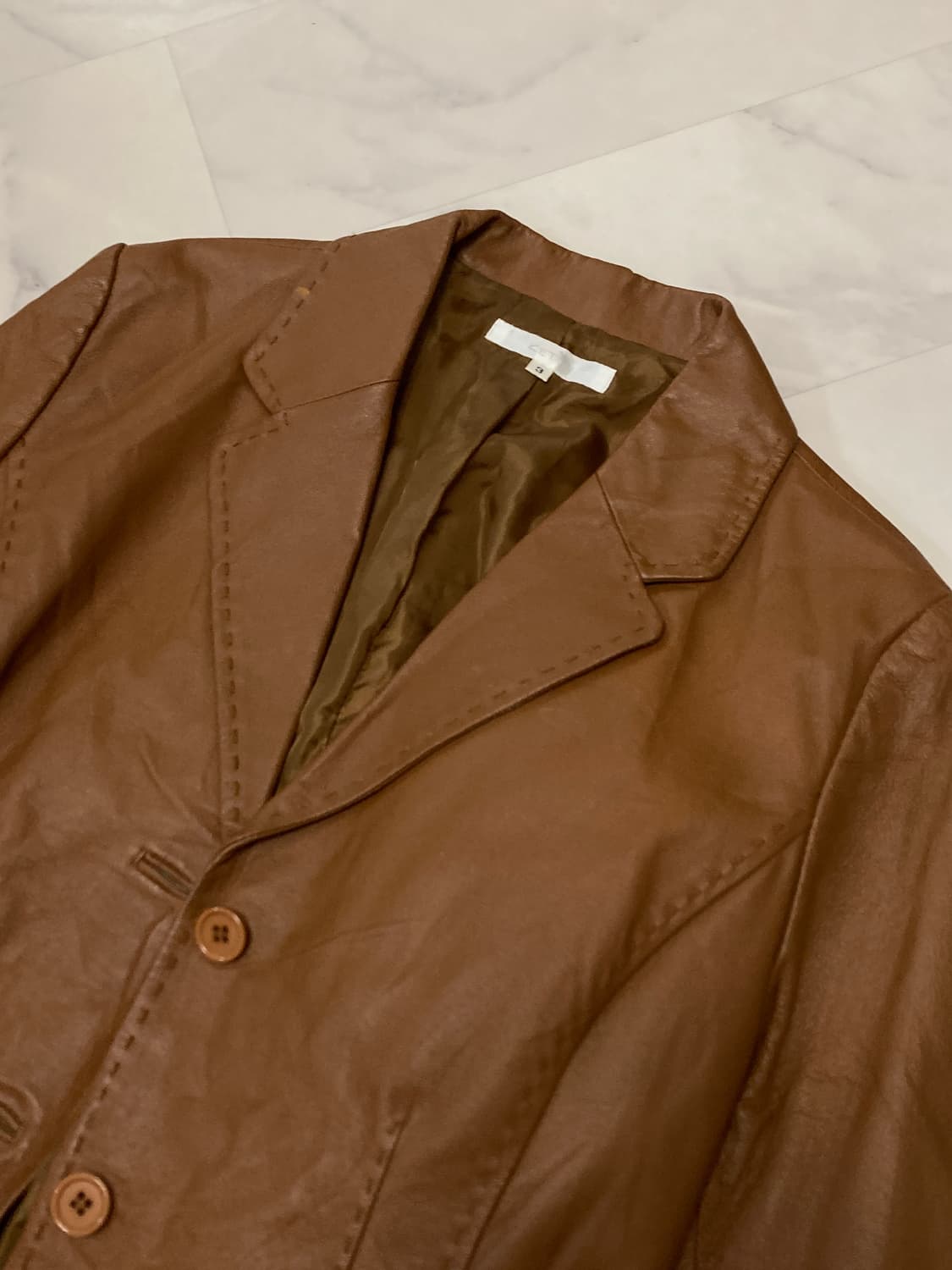 Japan vintage 여성 가죽 자켓 상품이미지2