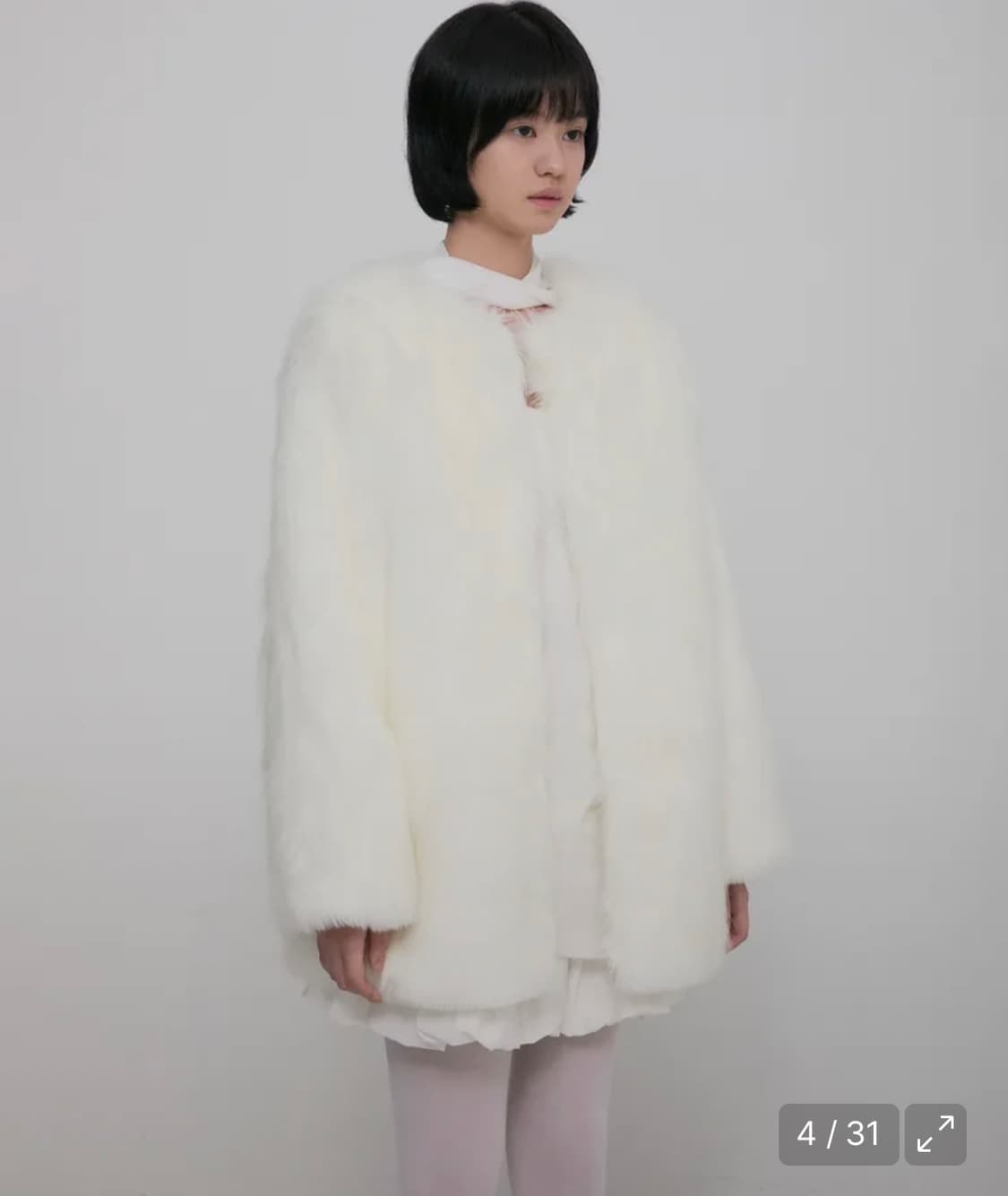 플레어업 퍼자켓 화이트 상품이미지2