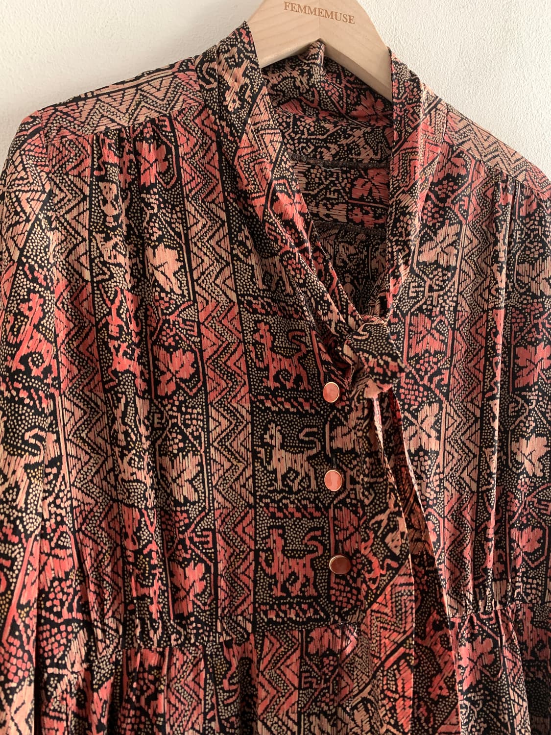 Oriental tie neck dress 상품이미지6