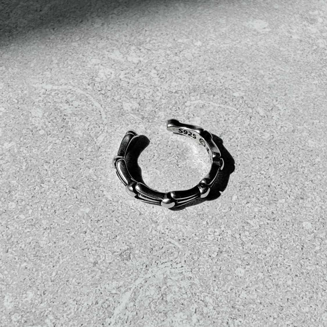 Oribell 크롬 조인트 링크 925실버 오픈링 슬림 반지 상품이미지5