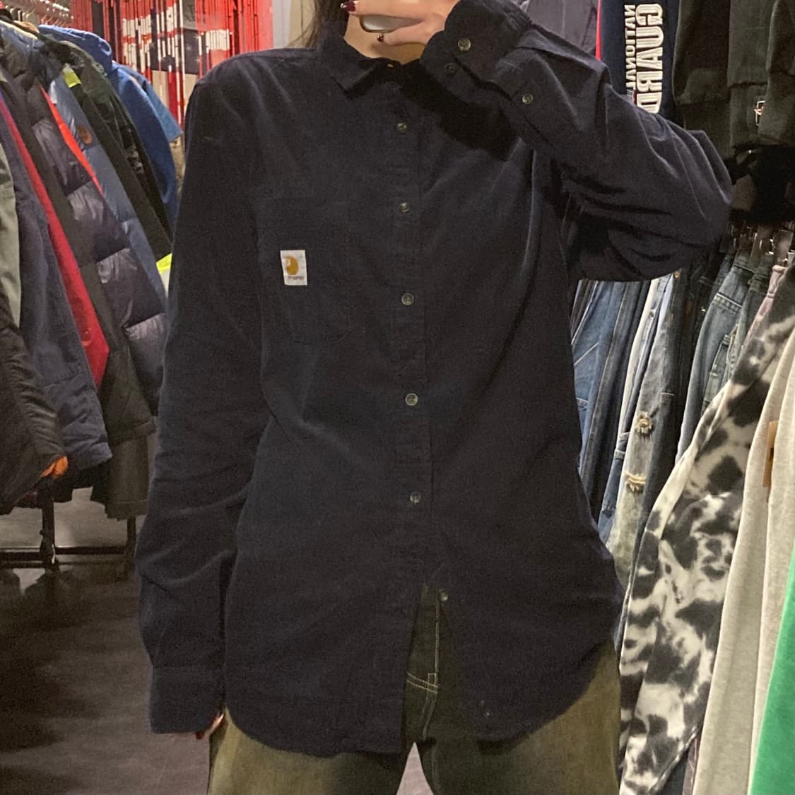 [IM] 칼하트 코듀로이 긴팔셔츠 네이비 상품이미지2