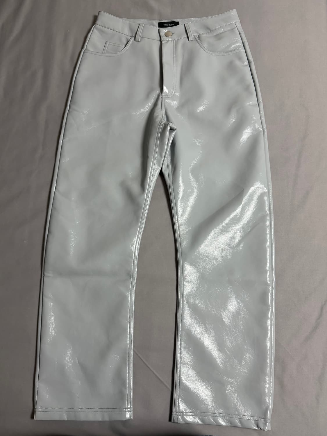 (M) 엔타이어스튜디오 WET 레더 팬츠 와이드 상품이미지6