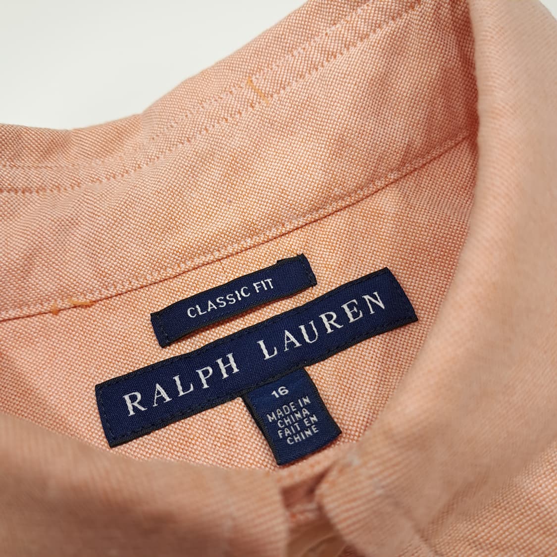 CL406 XL 폴로 00s 코튼 버튼다운 오렌지피치 셔츠 남방 상품이미지4