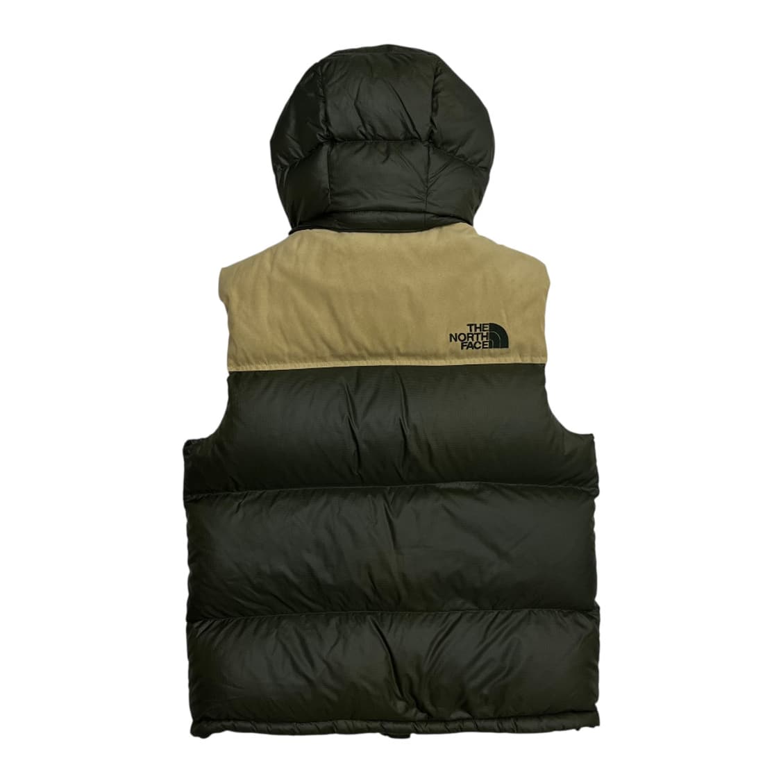 노스페이스 말차맛 베이지배색 후드 패딩조끼 90 상품이미지3