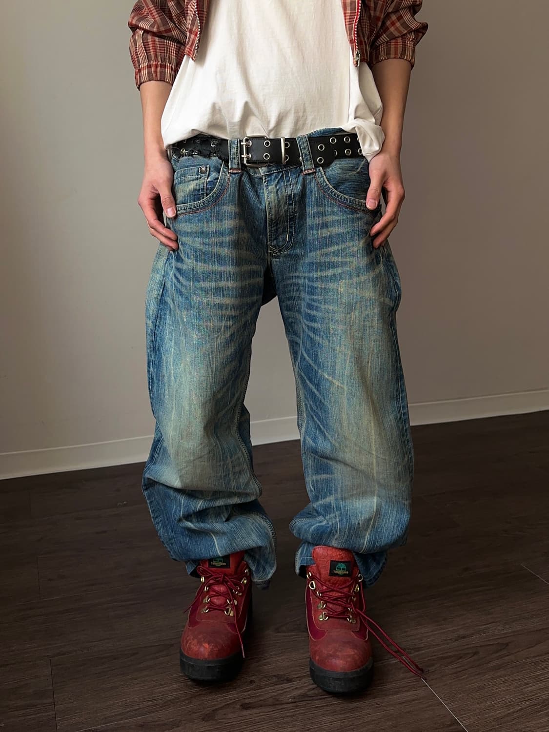 Edwin XV 424 오렌지 & 블리치 워시드 진 상품이미지3