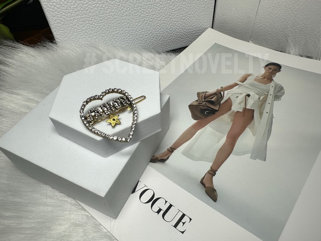 쟈디올 하트 큐빅 헤어클립 상품이미지10