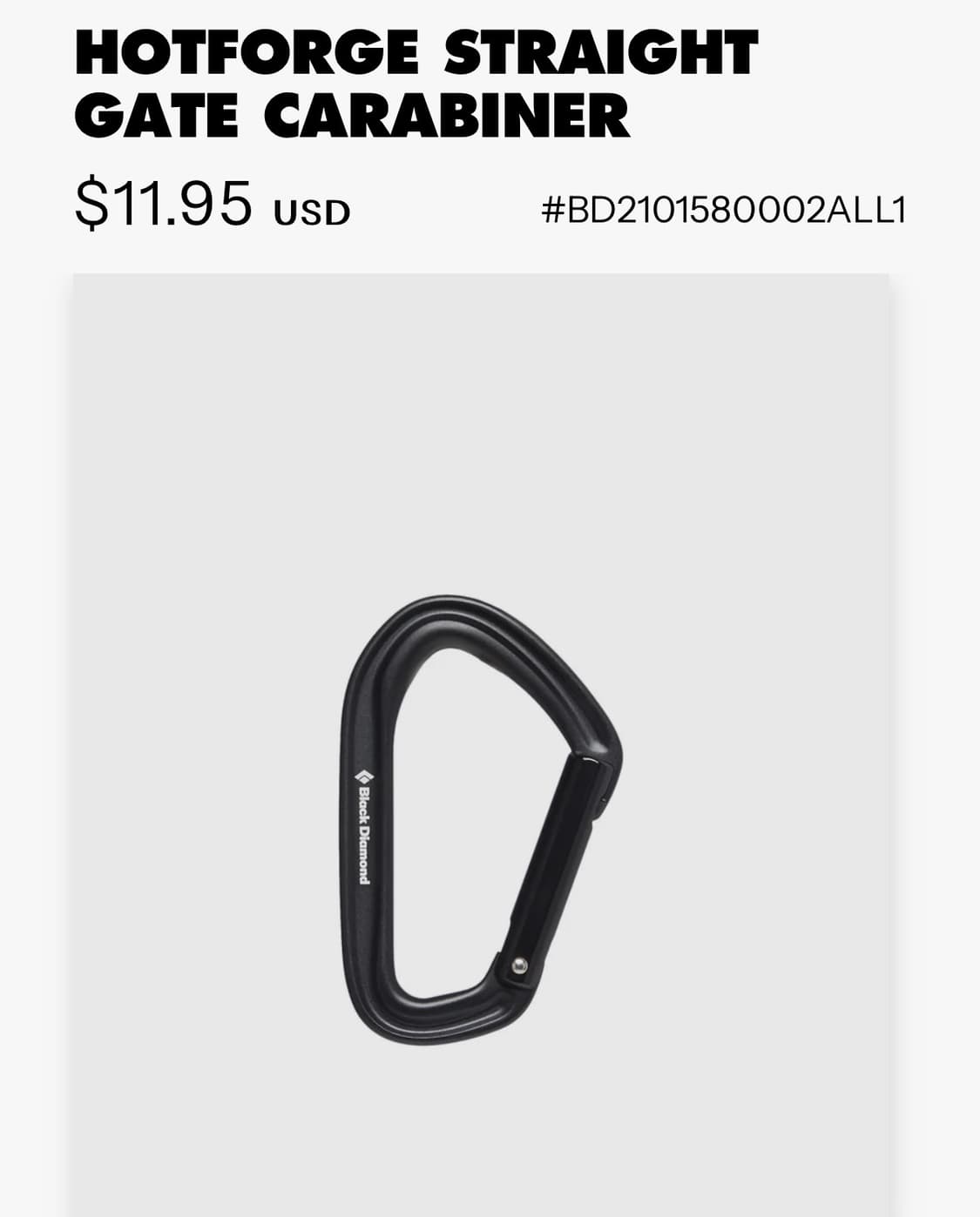 블랙다이아몬드 카라비너  상품이미지1