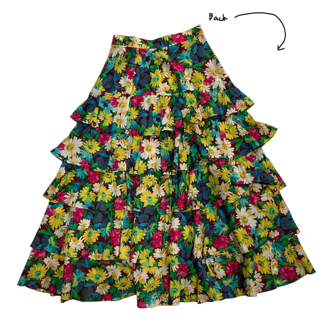 겐조 플라워패턴 면 롱스커트 S 상품이미지2