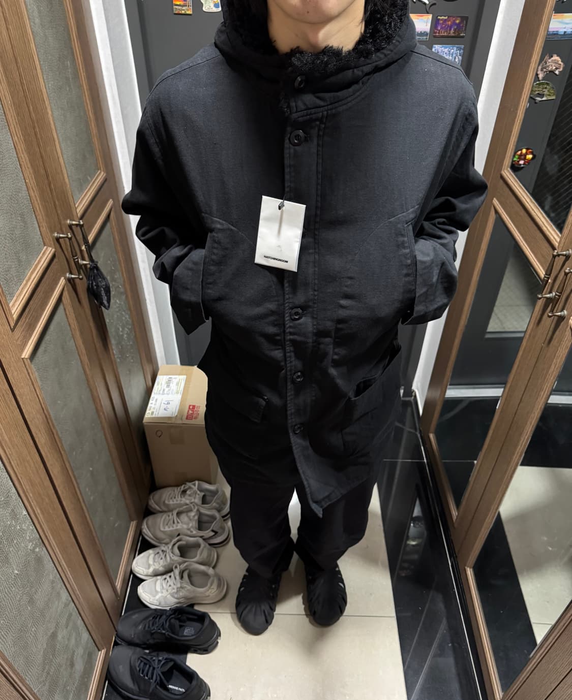 해칭룸 후디드밀리파카 블랙 3M 상품이미지4