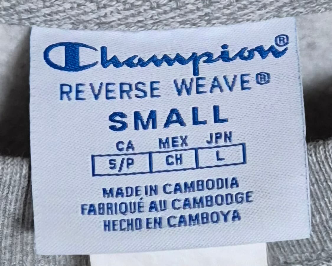 오버핏 S ) 챔피온 리버스위브 그레이 로고패턴 기모 맨투맨  상품이미지3