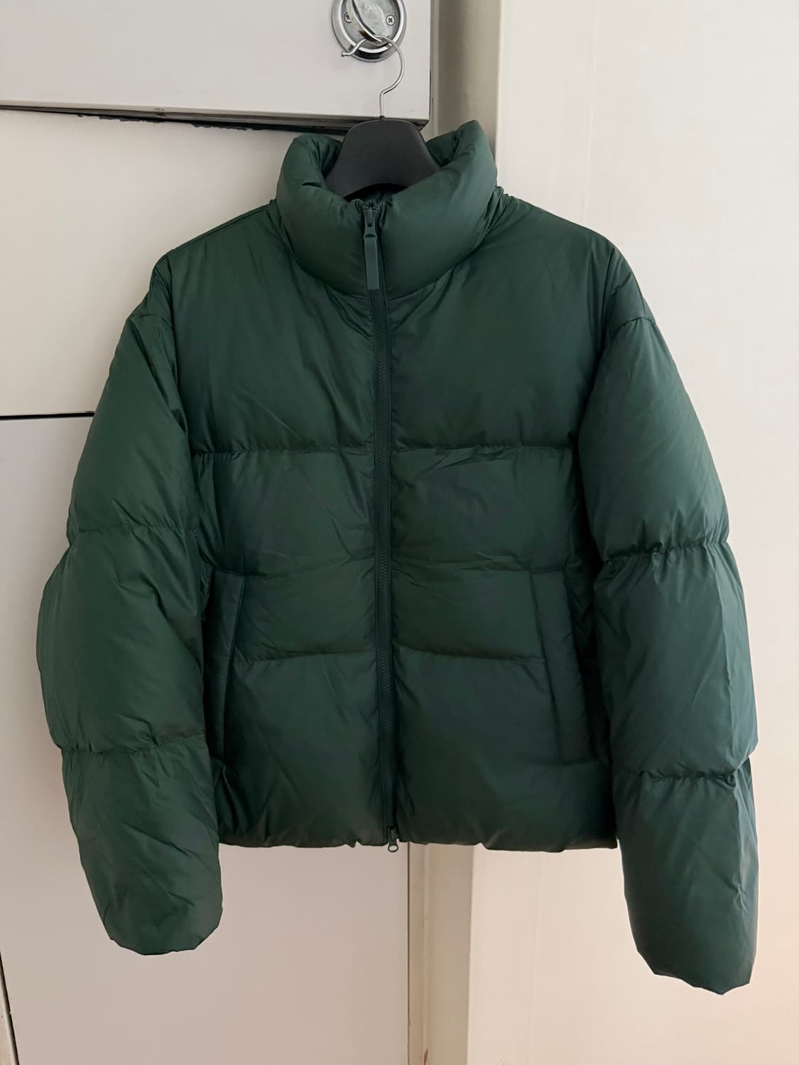 XL) 무신사스탠다드 립스탑 다운 숏패딩 레이싱그린 상품이미지1