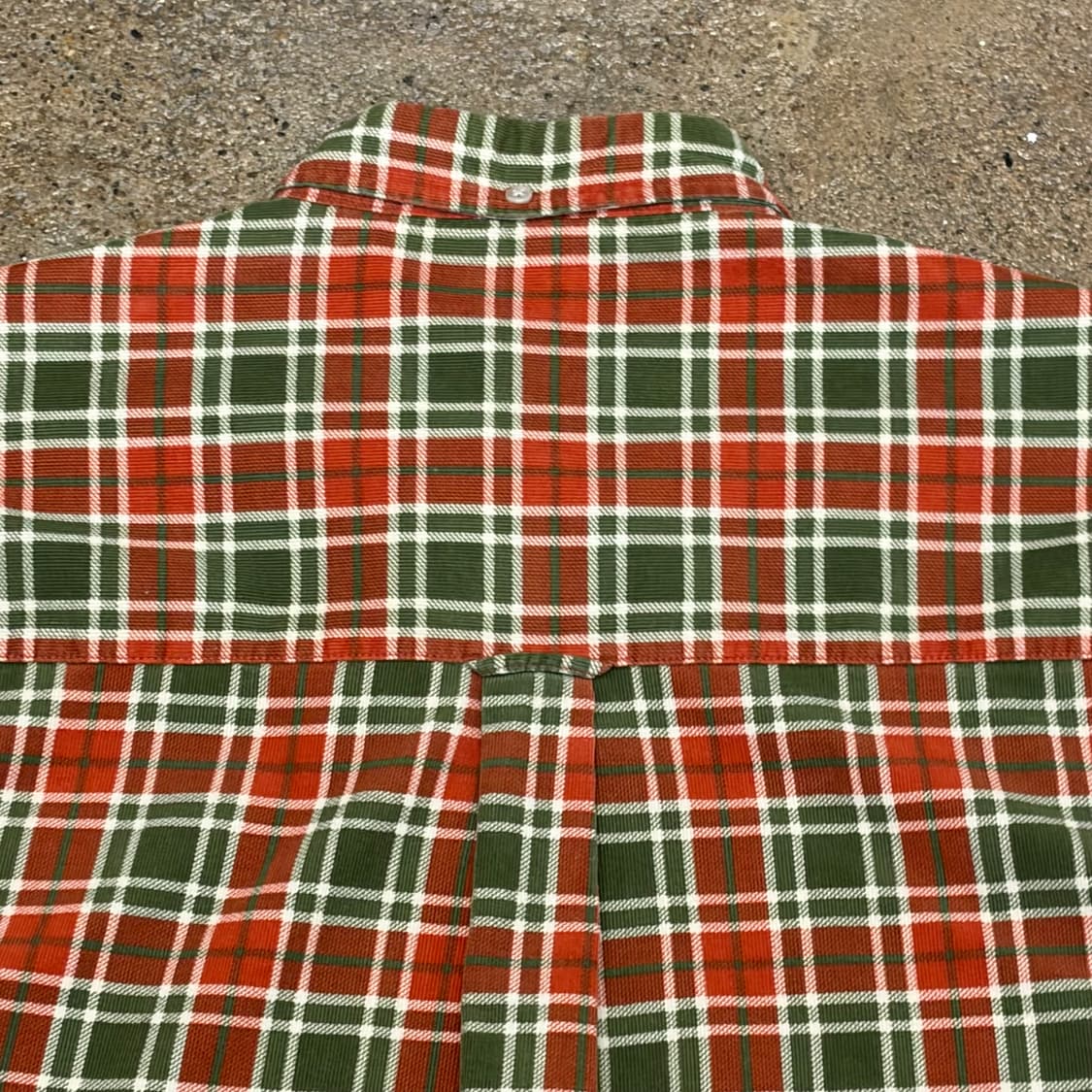 새상품급 미국 빈티지 아이비크루 코듀로이 골덴 긴팔 체크 셔츠 상품이미지8