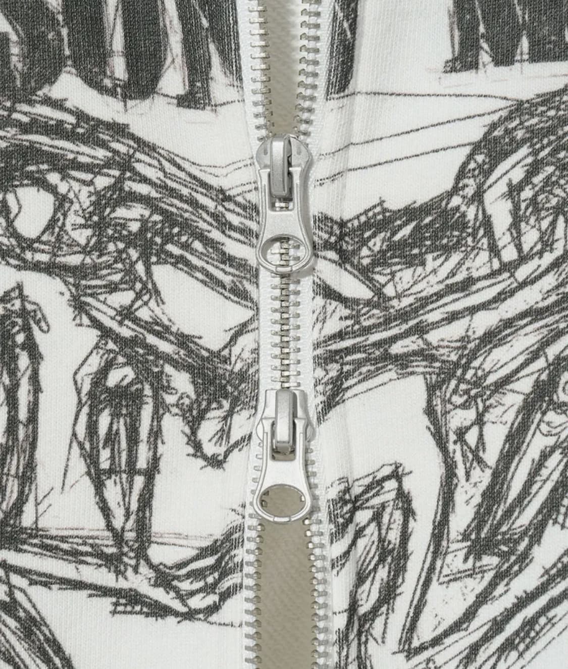 [메종미네드] DOODLE HEART REGLAN SWEAT ZIP UP 상품이미지4