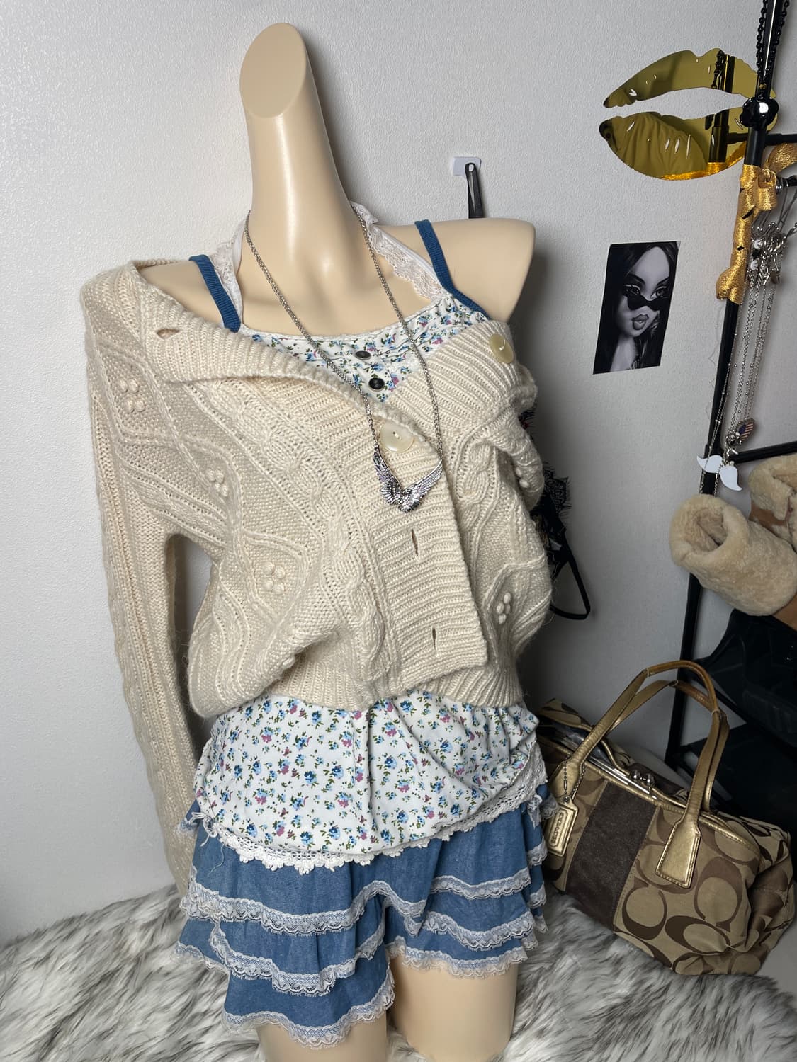 빈티지 아이보리 가디건 상품이미지4