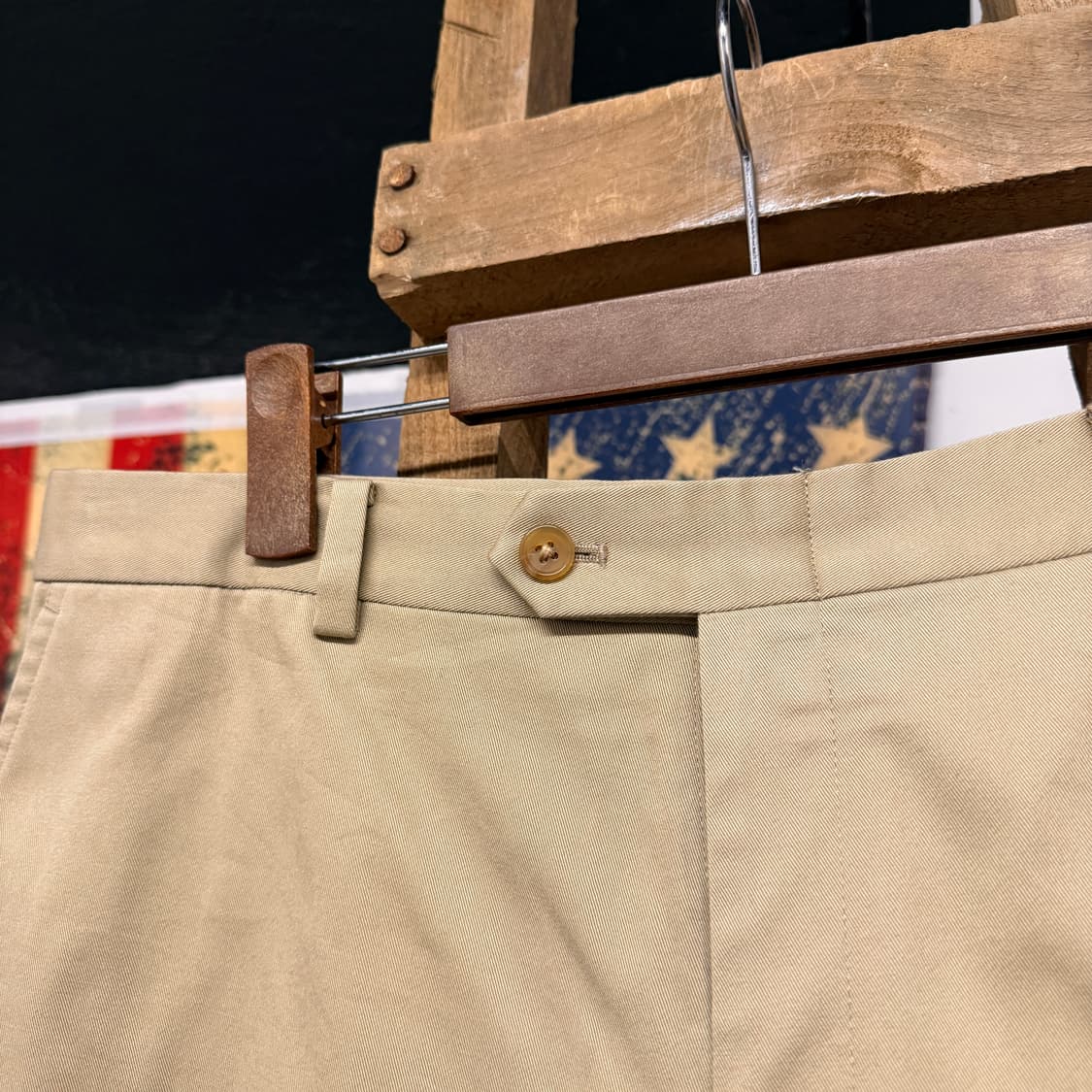 버버리 런던 클래식핏 플랫플리츠 코튼 치노팬츠 베이지 N866   상품이미지5