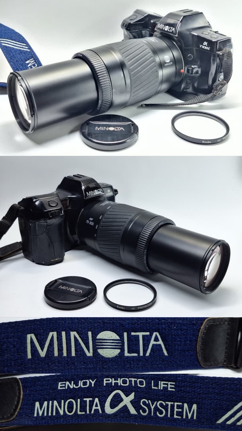 빈티지 필름카메라 풀세트/미놀타 a7700i 75-300mm 망원렌즈 상품이미지8