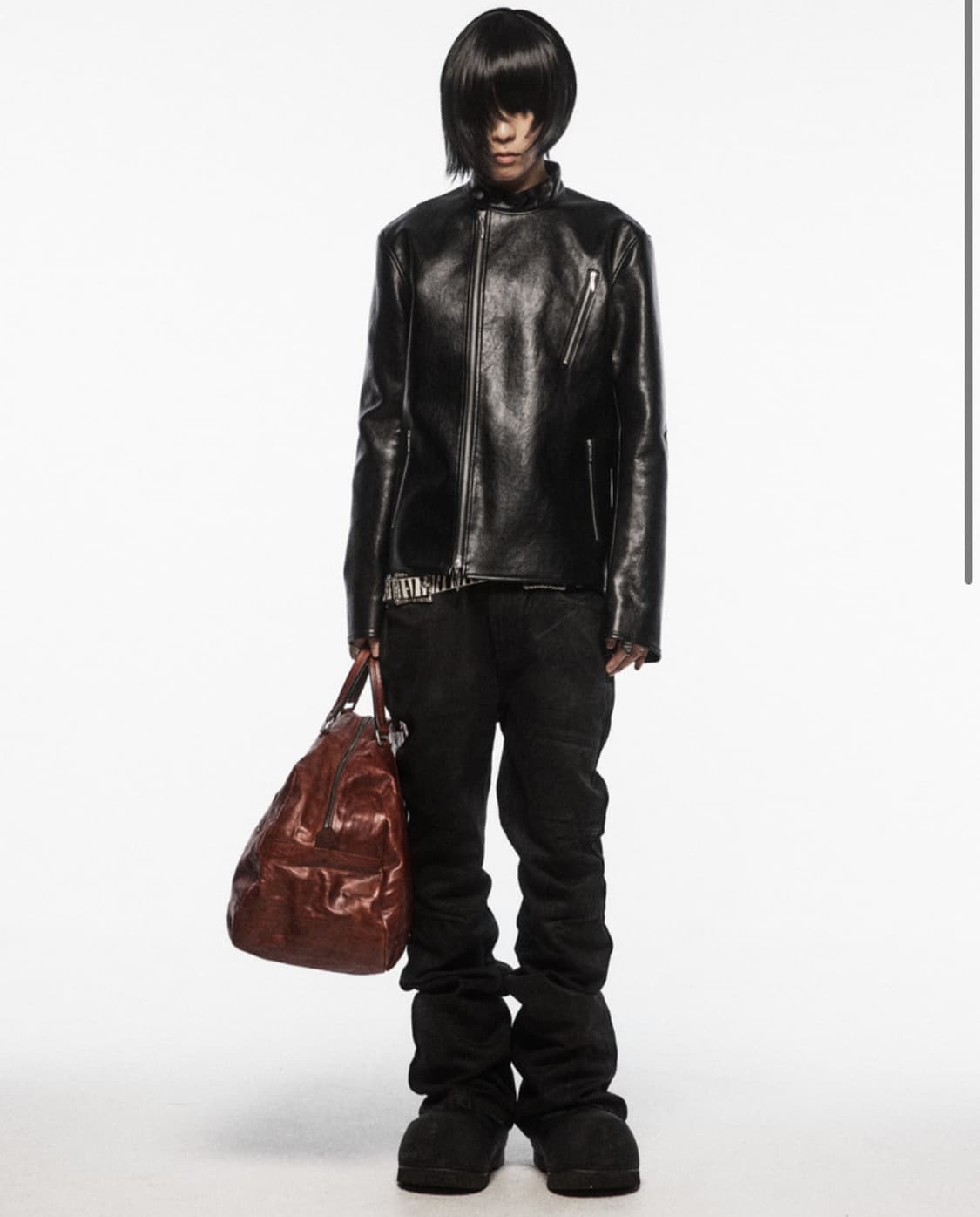 WAXED FLARE DENIM PANTS (BLACK) 상품이미지3