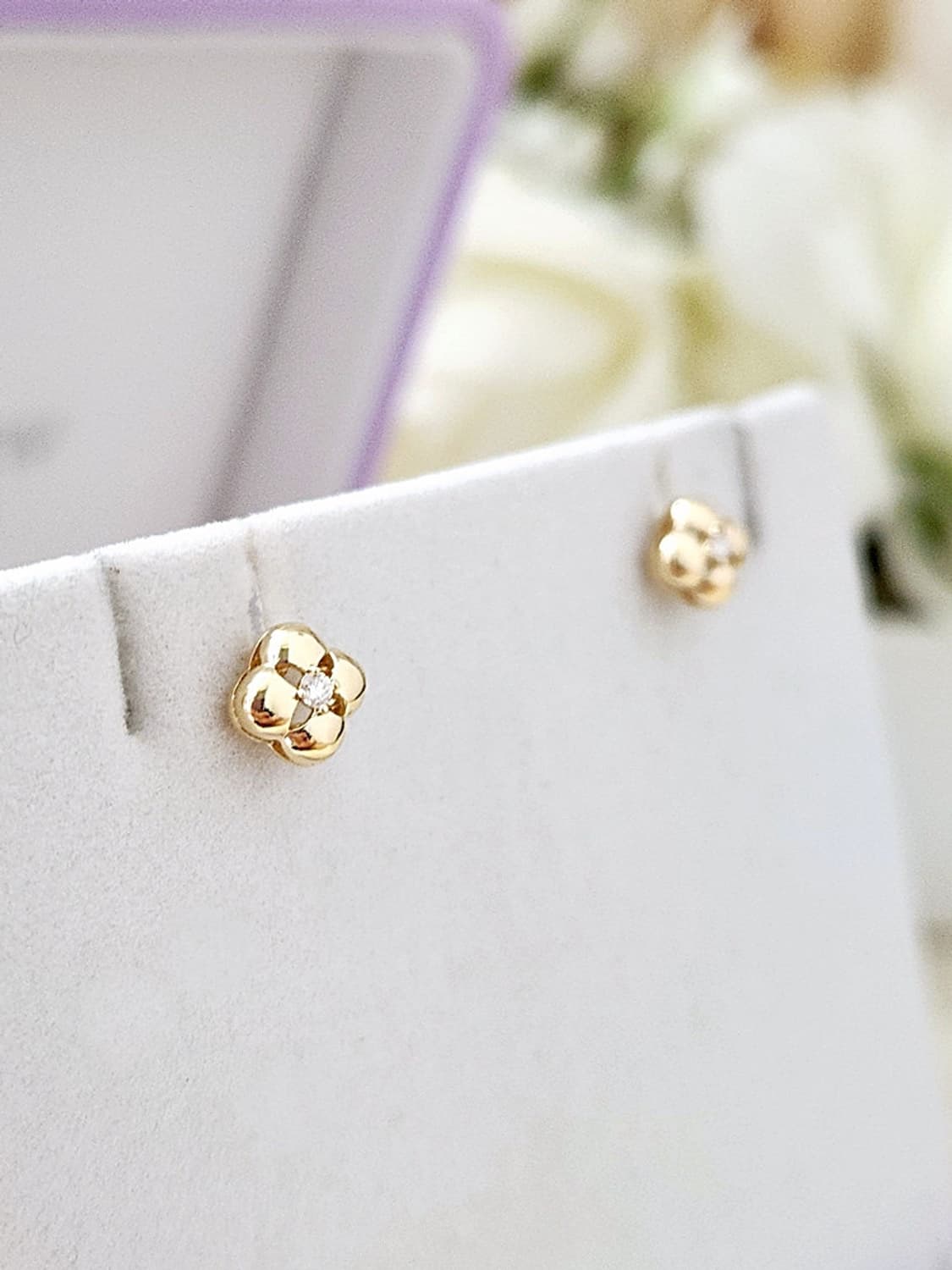 [정품] 골든듀 코튼 귀걸이 (다이아+18k 옐로우골드) 상품이미지1