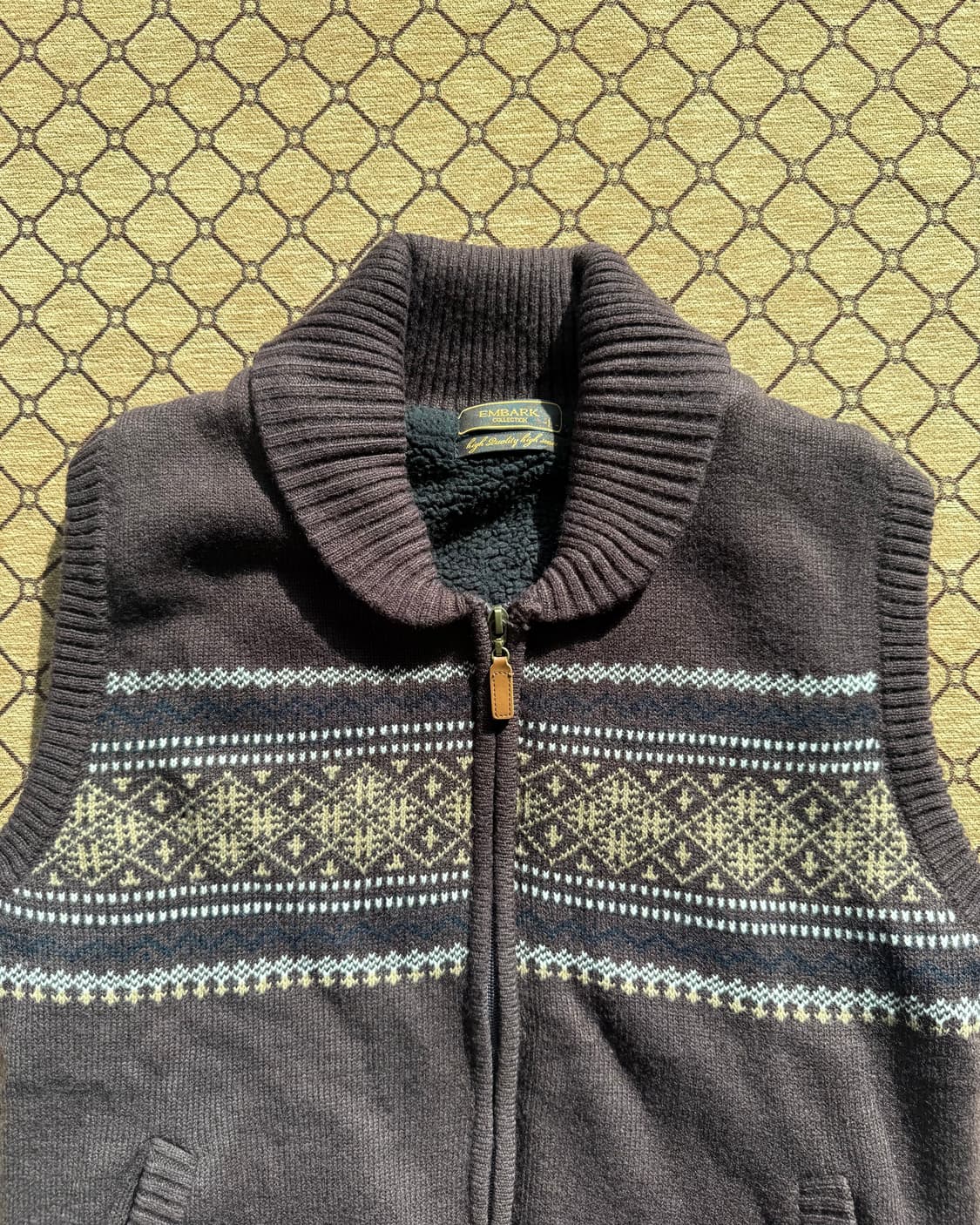 퍼플 브라운 니트 베스트 상품이미지1