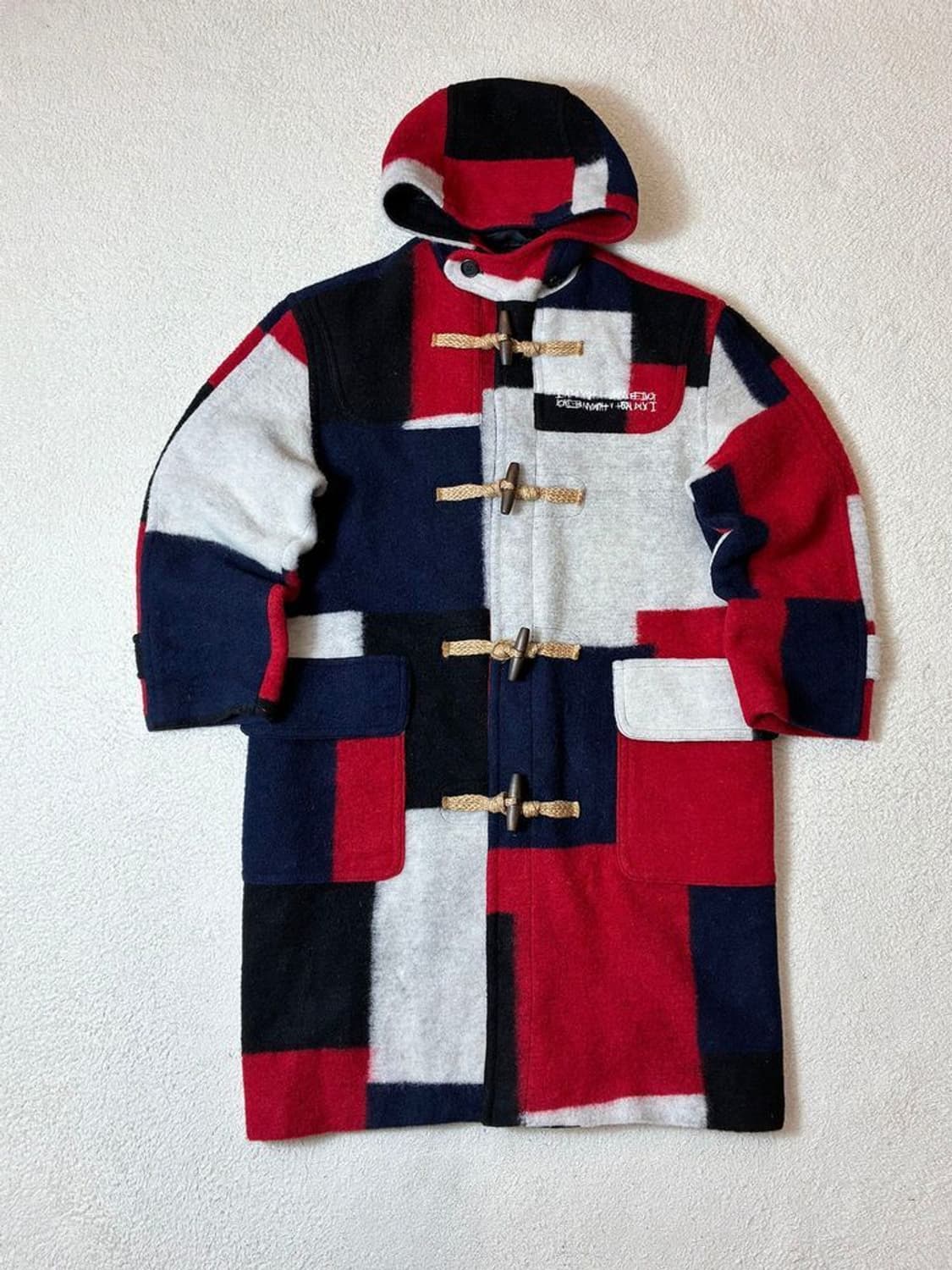 아이앰낫휴먼비잉 17FW 패치 워크 더플 코트 PN6939 상품이미지1