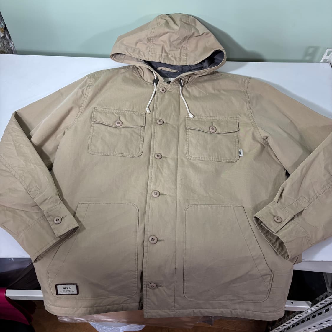 M 반스 베이지 후드 점퍼 상품이미지1