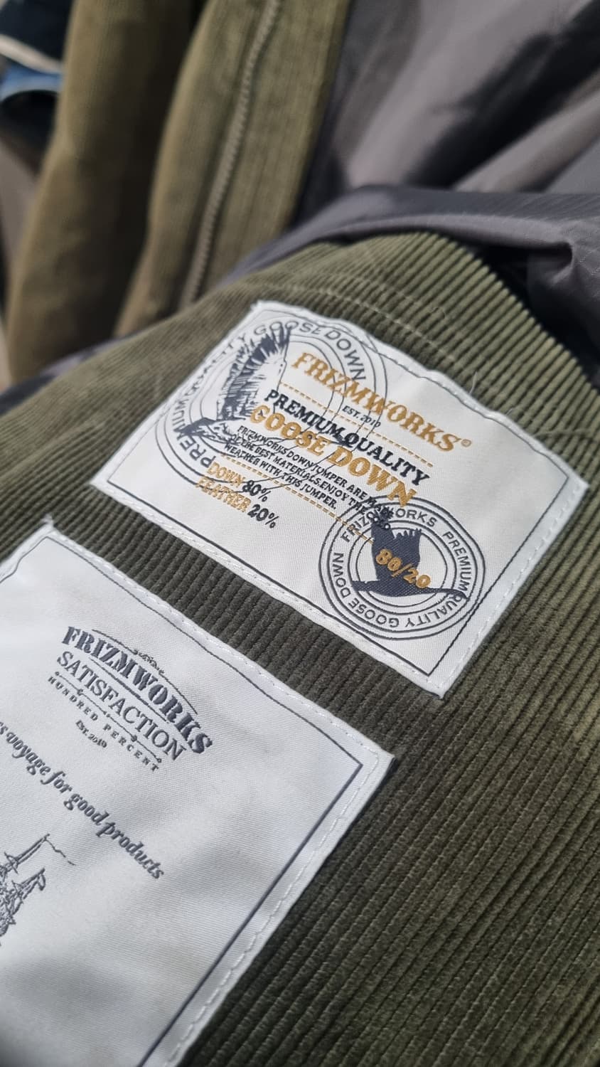 프리즘웍스) 골덴 거위털 점퍼 100~105size(L) 상태최상급 상품이미지4