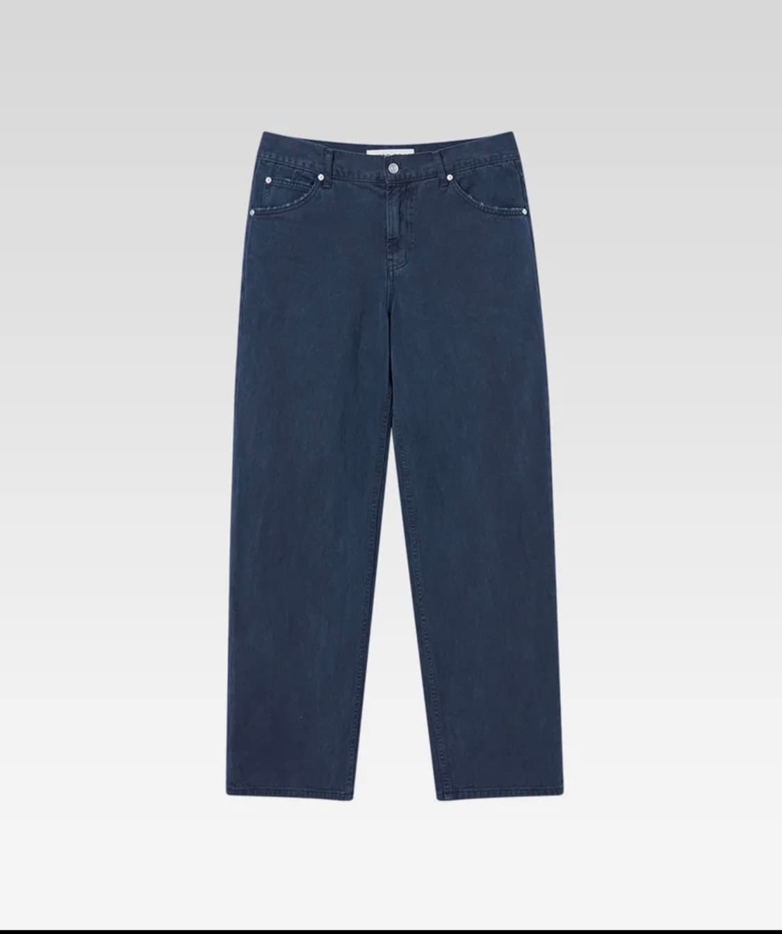 M) 더스티드 레귤러 데님 진스 네이비 상품이미지1