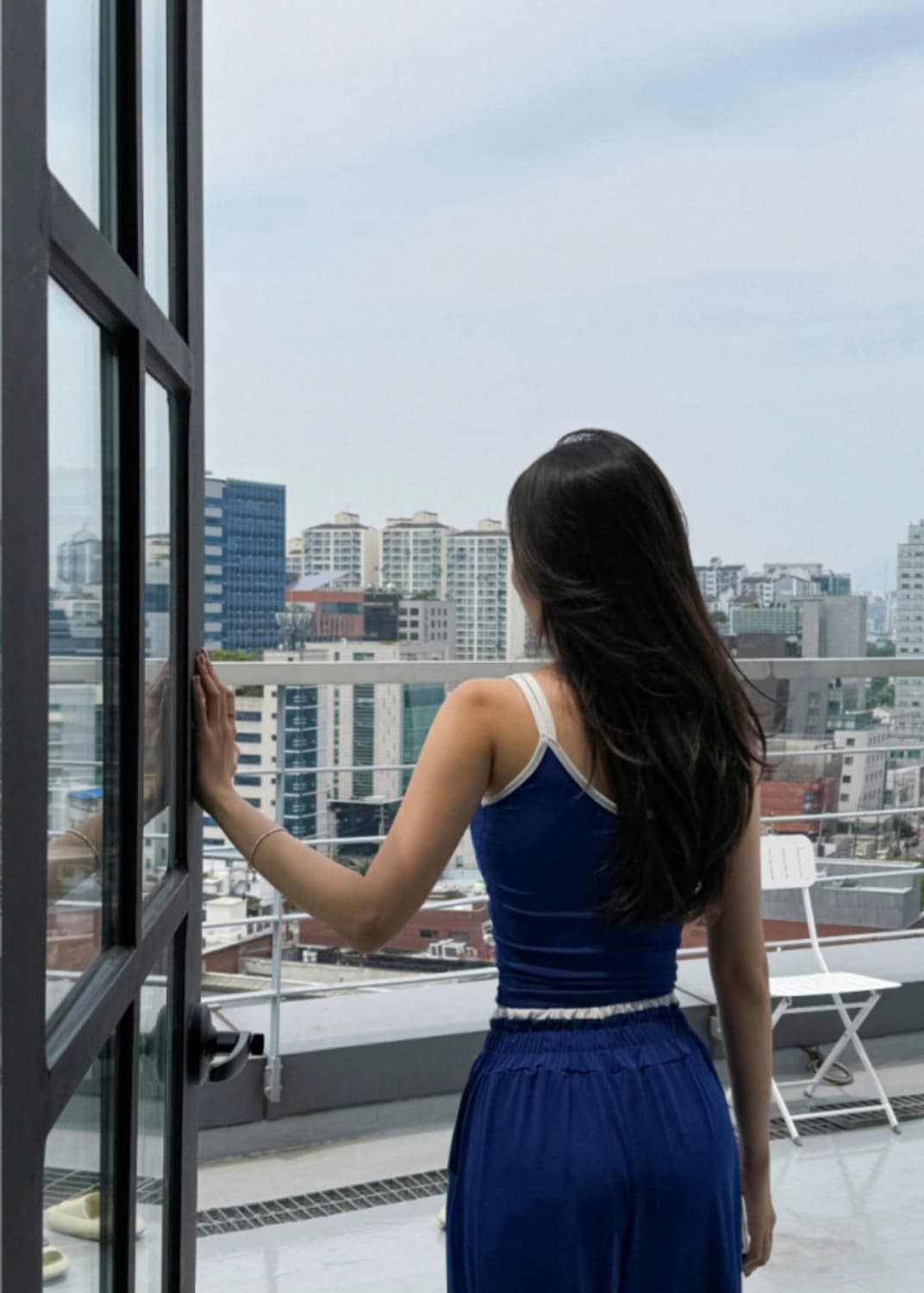 쵸퍼 배색 나시팬츠세트 상품이미지6