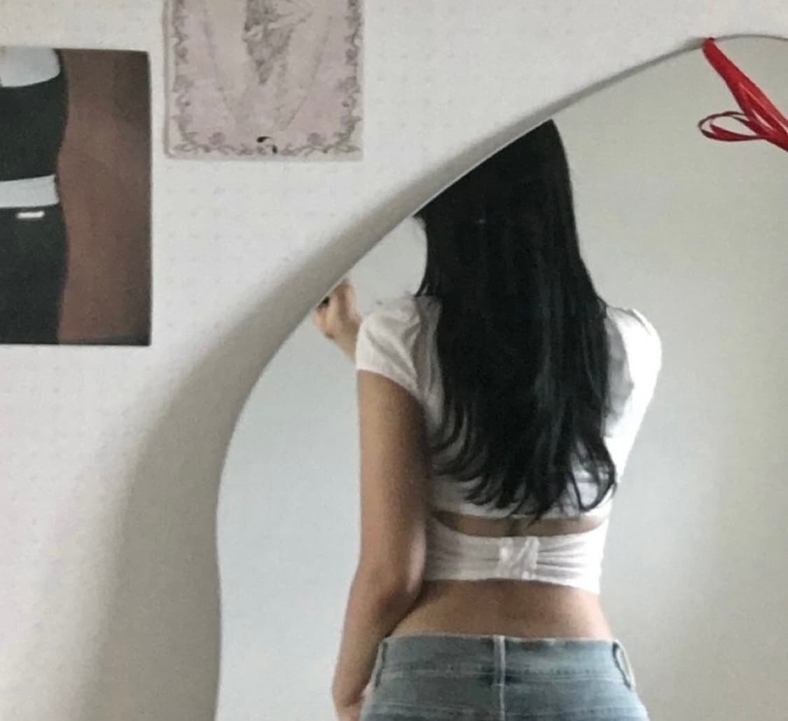 포어링 백 리본 퍼프 티(택o,새상품) 그레이,M 상품이미지2