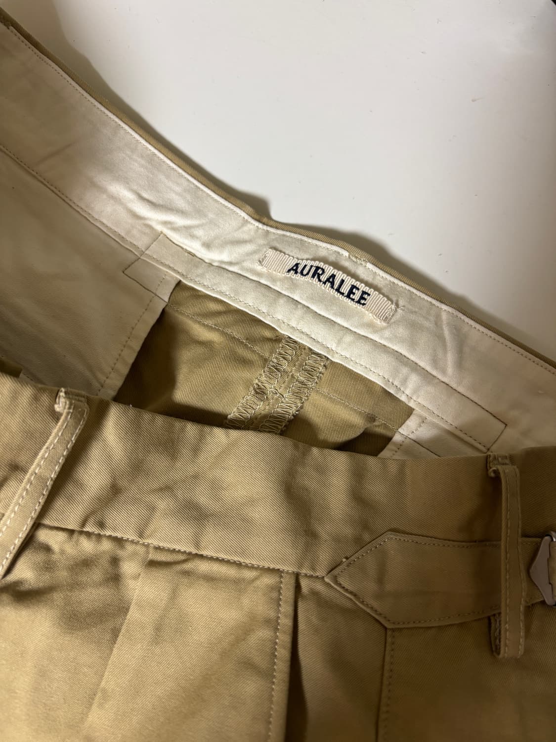 [4] 오라리 워시드 핀스 라이트 치노 와이드 쇼츠 상품이미지4