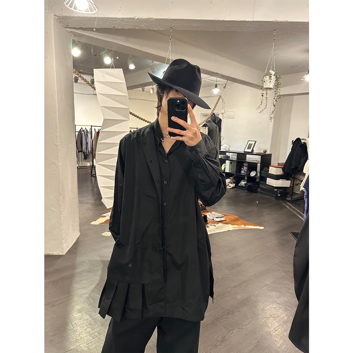요지야마모토 레이어드 플리츠 셔츠 상품이미지5