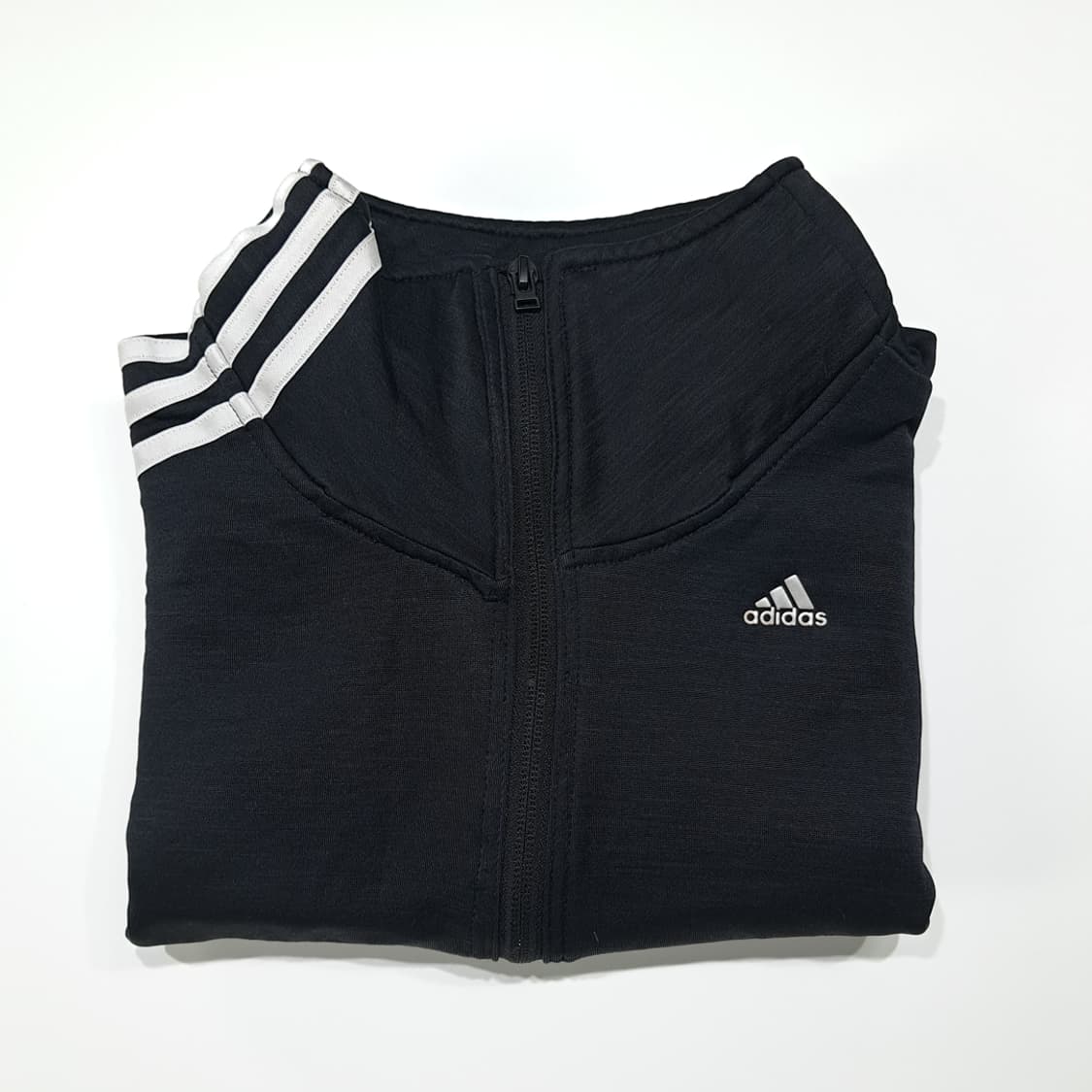 CL818 FREE 아디다스 기모 비대칭 블랙 크롭 집업 자켓 상품이미지6