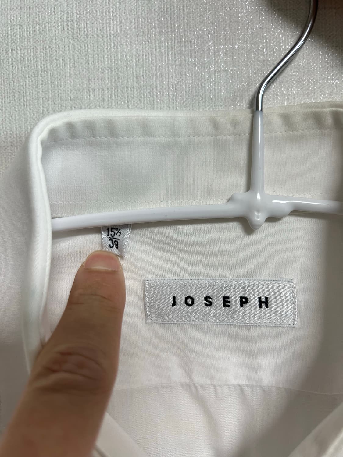 조셉 JOSEPH 남성 흰색 셔츠 39사이즈 (슬림100 추천) 상품이미지3