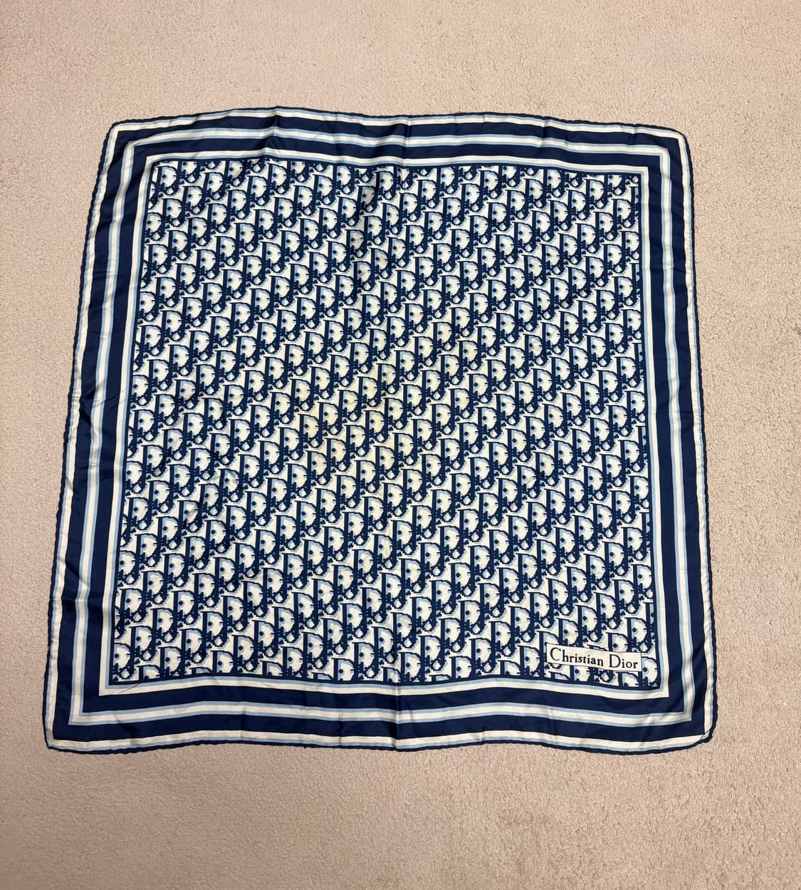 [정품] 빈티지 디올(Dior) 오블리크 핸드롤링 실크 스카프 상품이미지2