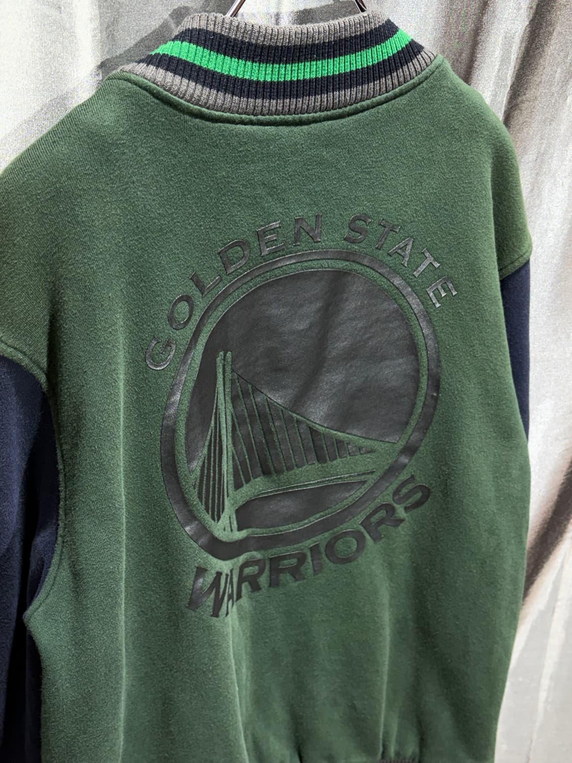 XL NBA SF 골든 스테이트 배색 코튼 바시티 상품이미지5