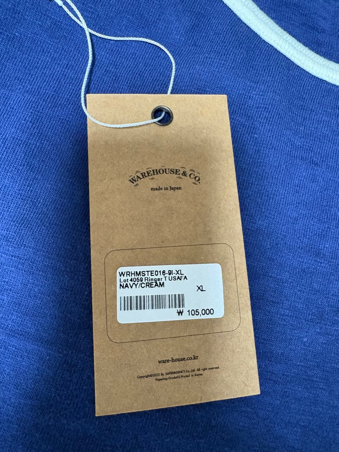 웨어하우스 링거 티셔츠 lot4059 ringer T USAFA NAVY 상품이미지4