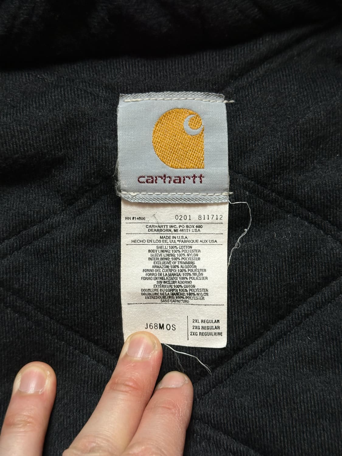 00s USA Made 칼하트 J68 액티브 자켓 칼하트 MOS 모스그린 상품이미지9