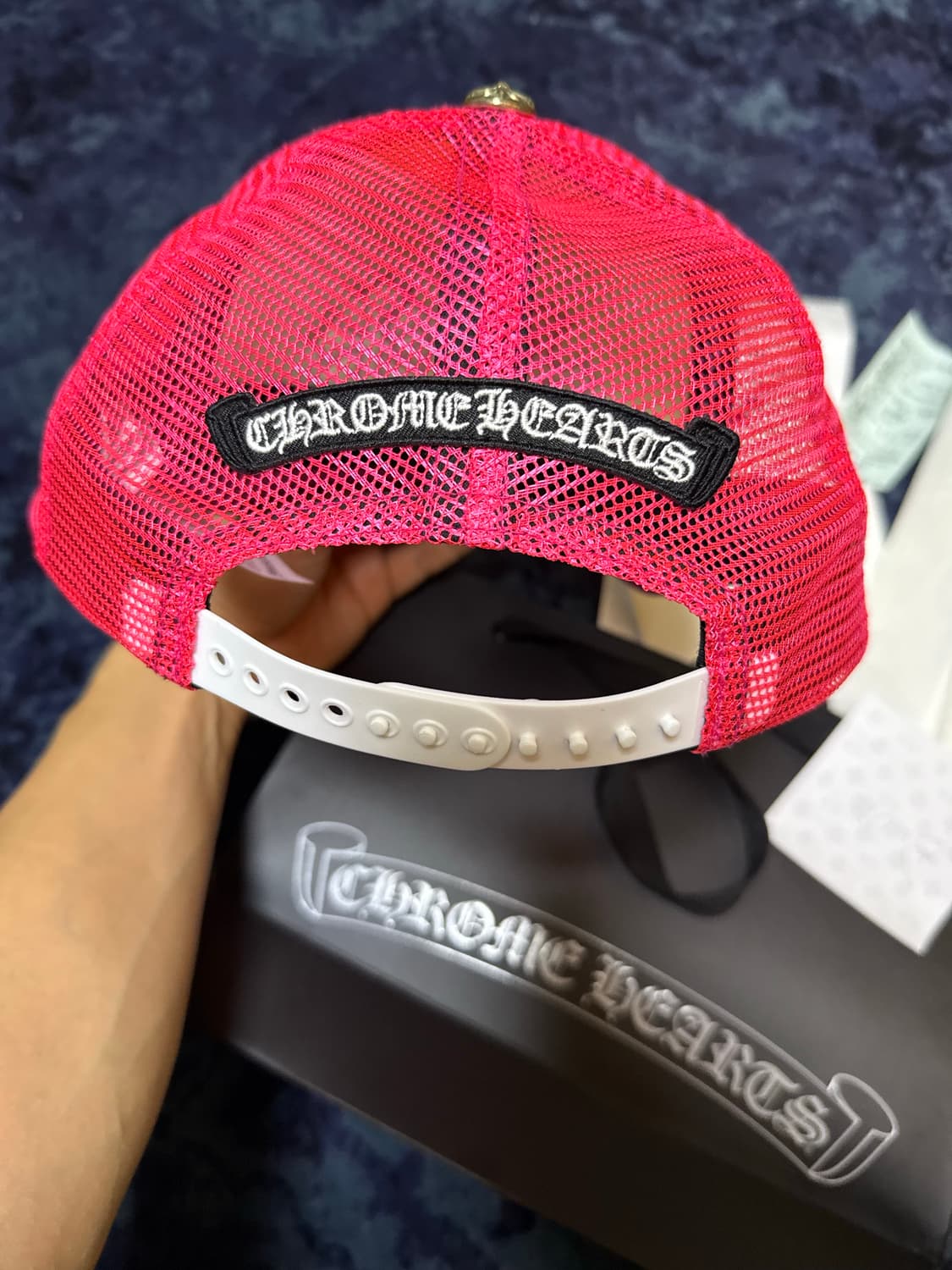 [OS]크롬하츠 세메터리 트리플크로스 패치 트러커캡 핑크 상품이미지5