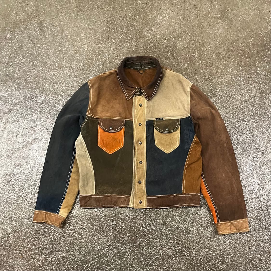 90s Diesel 리버시블 스웨이드 트러커 자켓 (105) 상품이미지5