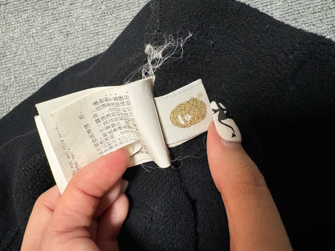 [L] 베이프 샤크 풀집업 더블후디 BK 상품이미지8