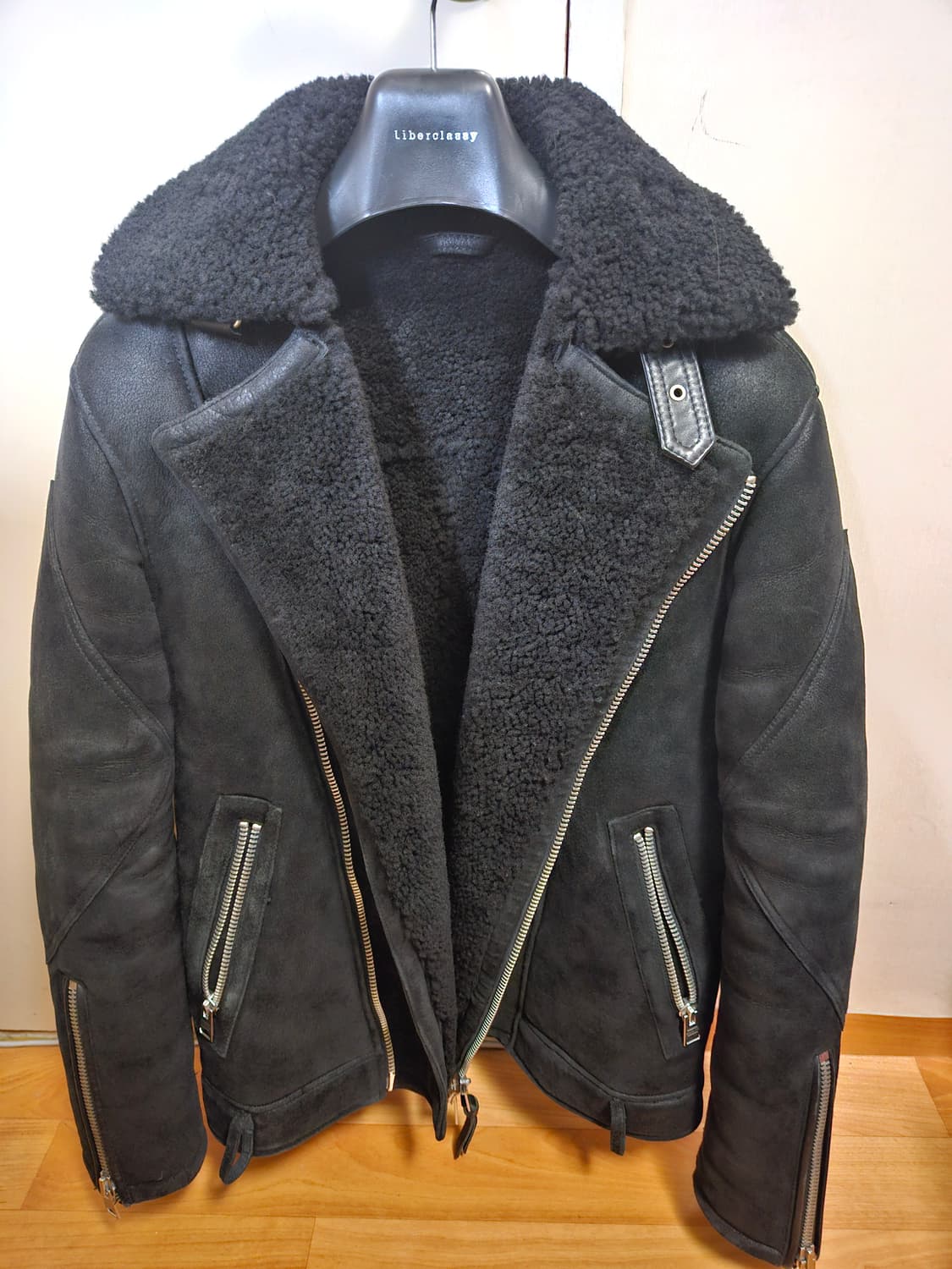 95 M) 올세인츠 누벅 리얼 양가죽 무스탕 상품이미지2