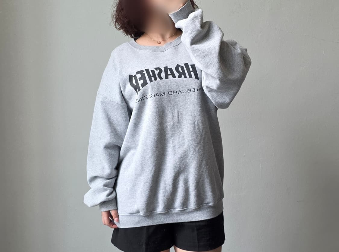 [프립]트래셔 THRASHER 맨투맨 회색 상품이미지1