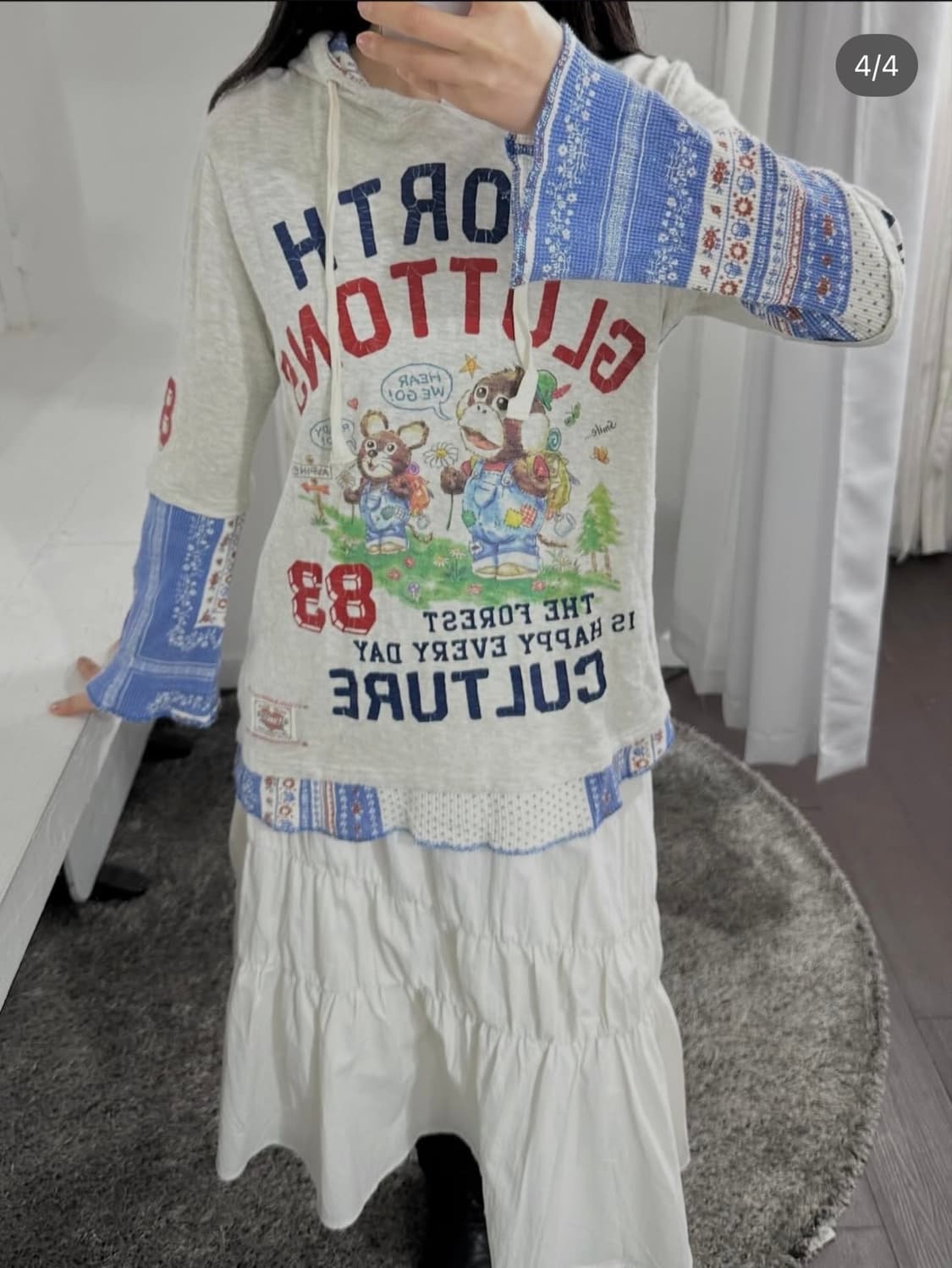 gluttans monkey printing hoodie 상품이미지4