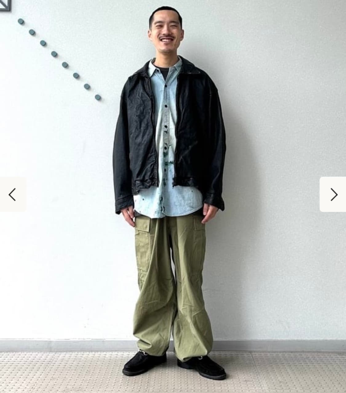 (XL) 빔즈 디스트레스드 레더 자켓 상품이미지2