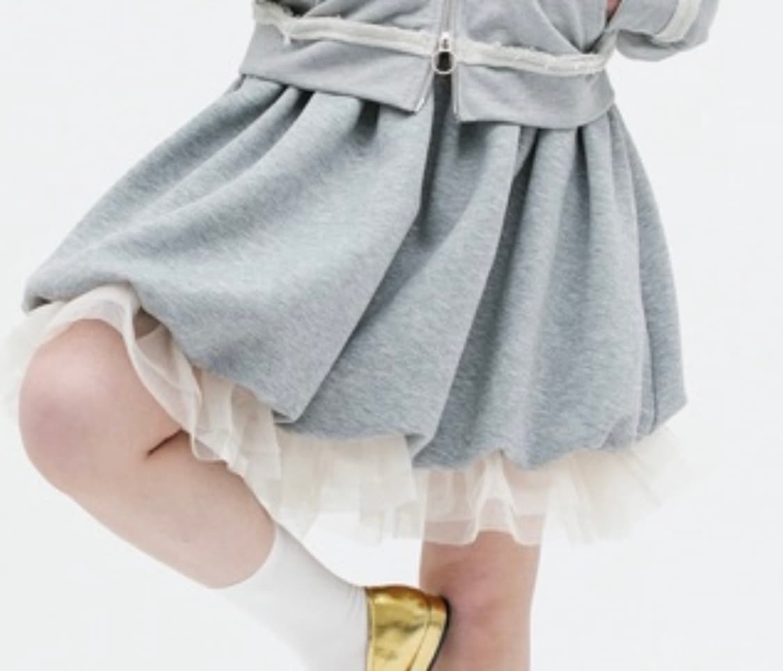 생긴스튜디오 JERSEY BALLOON SHAH SKIRT - grey 상품이미지2