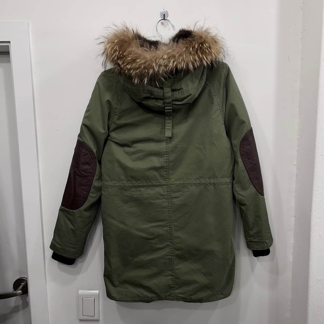 카이아크만 레더패치 모헤어 후드 개파카 상품이미지5