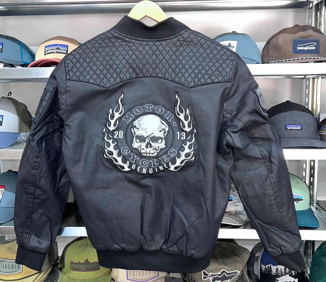 반사직자수 스컬 코팅스판 항공점퍼  상품이미지9