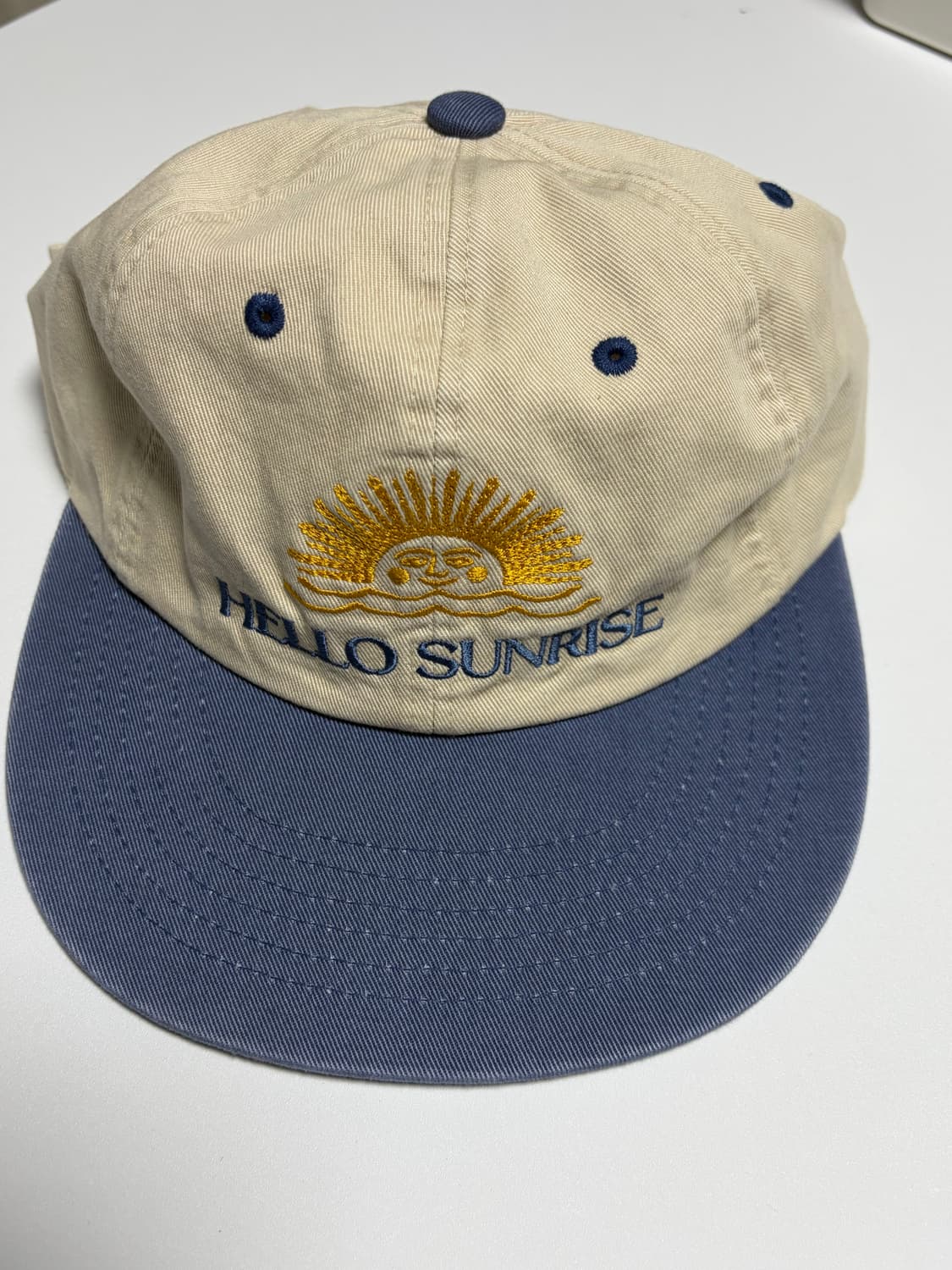 헬로선라이즈 투톤 로고캡 일자챙 모자 상품이미지3