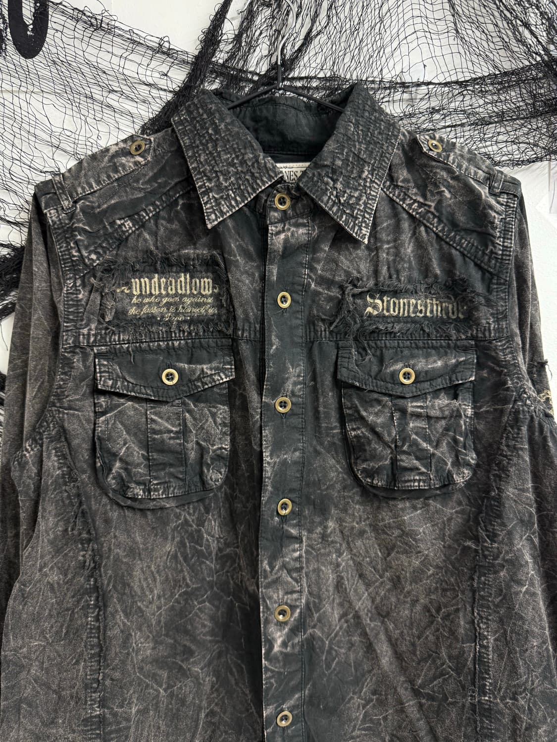 Grunge punk mood detail shirts 상품이미지2